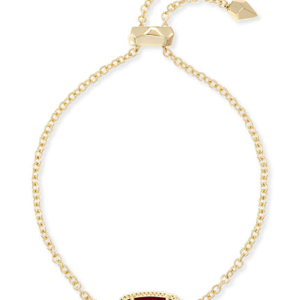 Kendra Scott Elaina Link Chain Bracelet for Women, Dainty Fashion Jewelry, 14k Gold-Plated Brass, Berry Clear Glass
