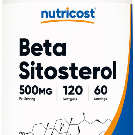 Nutricost Beta Sitosterol 120 Softgels, 500mg - Non-GMO, Gluten Free Supplement, 60 Servings