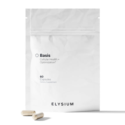 ELYSIUM Basis NAD Plus Supplement 30 Servings - with Nicotinamide Riboside 250mg and Pterostilbene 50mg - Healthy Aging Supplement & Cellular Energy
