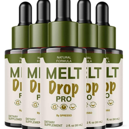 (5 Pack) Melt Drops Pro, Official MeltDrops Pro Liquid Supplement Dropppers with Premium Ingredients, Advanced Formula Loss Support for Overall Health & Wellness Reviews (10oz/300ml)