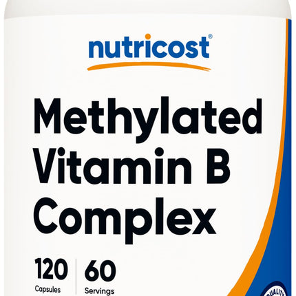 Nutricost Methylated Vitamin B Complex 120 Capsules - (60 Servings) Gluten-Free