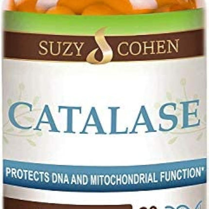 Script Essentials Suzy Cohen Catalase 12,500 CATu Dietary Supplement, Liver Enzyme, Neutralizes Hydrogen Peroxide, Supports Skin, Hair, and Overall Wellness, 30 Delayed-Release Capsules