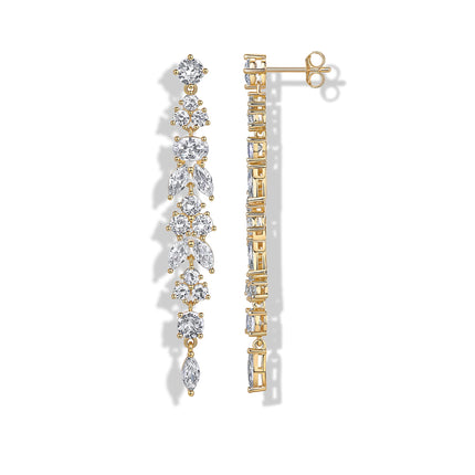 PAVOI 14K Yellow Gold Plated Cubic Zirconia Dangle Earrings for Women