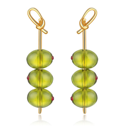 Trinckle Olive Dangle Earrings for Women Martini Earring for Cocktail Party