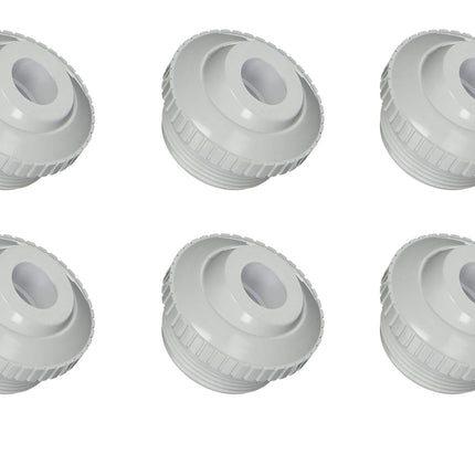MAKHOON 3/4" Directional Flow Eyeball Inlet Jet for Compatible with Hayward SP1419D with 1-1/2" MIP Threa White Opening Hydrostream Return Jet Replacement Part(6 Pack)