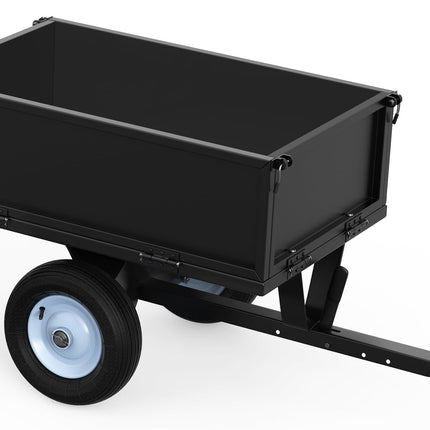 YINTATECH ATV Trailer Steel Dump Cart, Heavy Duty Pull Behind Dump Trailer