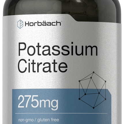Horbäach Potassium Citrate Supplement 275 mg | 400 Capsules | Non-GMO, Gluten Free