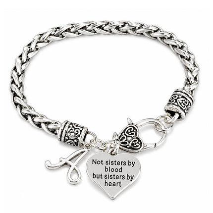 Infinity Collection Best Friend Bracelet, Sisters by Heart Initial Jewelry