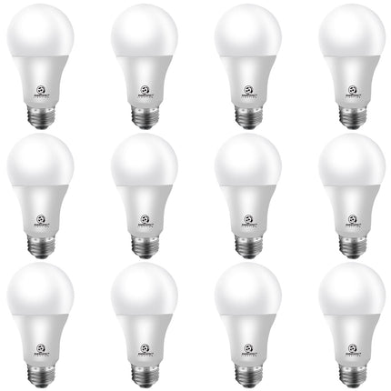 Energetic A19 Light Bulbs 75 Watt Equivalent, 1100-1200LM Super Brightness, Daylight 5000K, E26 Standard Base, Non-Dimmable 10W A19 LED Light Bulb, UL Listed, 12 Pack