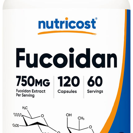 Nutricost Fucoidan (750mg) 120 Capsules - Vegan, GMO-Free, 60 Servings