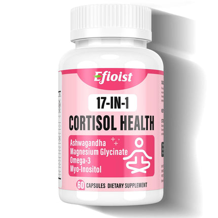 Efioist Cortisol Supplement for Women, 17-in-1 Cortisol Reducer, Hormone Harmony for Women