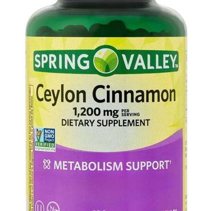 Ceylon Cinnamon Capsules 1200 mg Capsules, Support Metabolism * 120 Count | Non-GMO & Gluten Free Pills (Pack of 1)