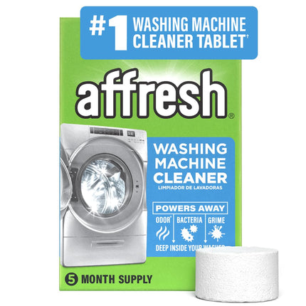 Affresh Washing Machine Cleaner, Helps Power Away Odor Causing Bacteria & Grime Deep Inside Pump, Valve & Hoses, 5 Time Release Tablets, 5 Month Supply