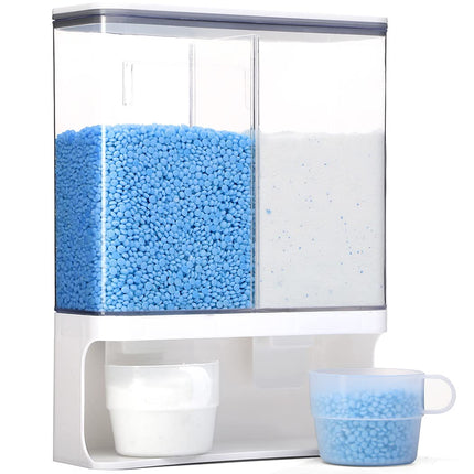 Conwomin Laundry Dispenser, Wall Mounted Laundry Dispenser with 2 Cups, Laundry Container (105 oz)