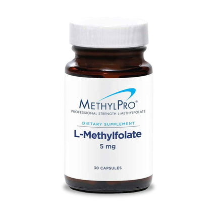 MethylPro L-Methylfolate 5 mg - L Methyl Folate, Methylfolate Supplement for Women & Men, Methylated Vitamin B9 (5-MTHF) for Brain Health, Focus, Calm - 30 Capsules (Pack of 1)