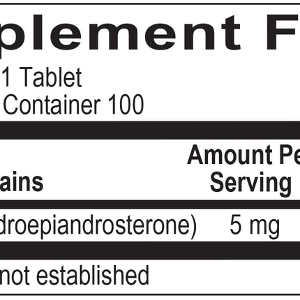 Dr Aziz DHEA 5mg Supplement - DHEA Supplement for General Wellness - Supports Hormonal Balance, Mood and Stress Management - 100 Tablets
