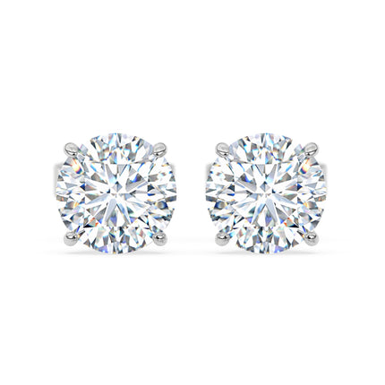 1.0 Carat 14K White Gold IGI Certified LAB GROWN Round Cut Diamond Stud Earrings for Women 4 Prong Screw Back for her MADE IN USA (E-F Color, VS1-VS2 Clarity)