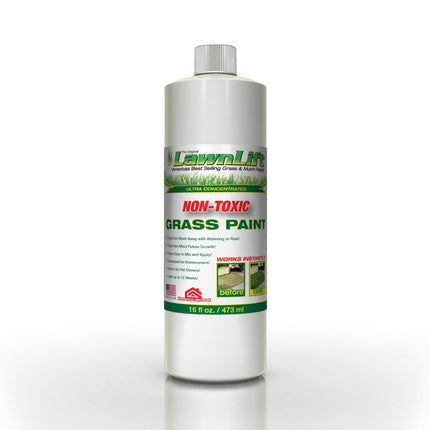 Lawnlift Ultra Concentrated (Green) Grass Paint 16oz. = 1.375 Gallons of Product.