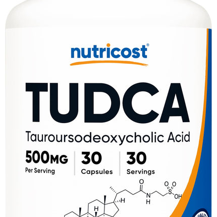 Nutricost Tudca 500mg, 30 Capsules (Tauroursodeoxycholic Acid) - Premium Quality, Gluten Free
