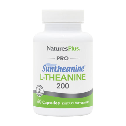NaturesPlus PRO Suntheanine L-Theanine - 60 Capsules - Supports Calm Alertness, Healthy Relaxation & Improved Rest - Non-GMO, Vegan & Gluten Free - 60 Servings