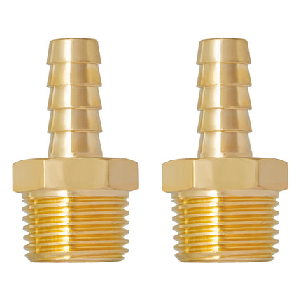 SUNGATOR Hose Barb Fittings, 1/2" NPT to 3/8" Barb Air Hose Fitting, 2-Pack