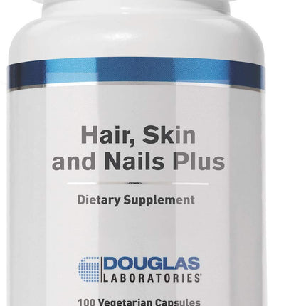 Douglas Laboratories Hair, Skin & Nail Plus | Vitamins, Minerals, and Nutrients Formulated to Support Healthy Hair, Skin, and Nails | 100 Capsules