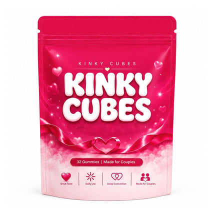 KINKY CUBES Gummies, Boost Mood, Vitamin & Mineral Supplements, 32 Gummies