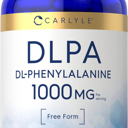 Carlyle DL-Phenylalanine | 1000mg | 180 Capsules | Non-GMO and Gluten Free Formula | DLPA Free Form Supplement