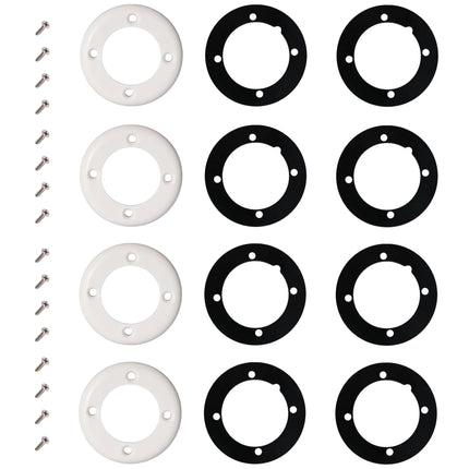 SPX1408B Face Plate & SPX1408C Gasket Compatible with Hayward Pool SP1408 SP1411, SP14071 Inlet Return Wall Fitting Kit,Vinyl Swimming Pool Return Wall Fitting Kit W/4 Face Plates, 8 Gaskets,16 Screws