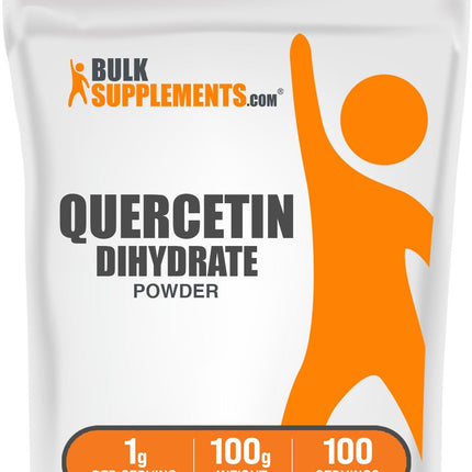 BulkSupplements.com Quercetin Dihydrate Powder - Quercetin Supplements, Antioxidants Source - Vegan & Gluten Free, 1g per Serving, 100g (3.5 oz) (Pack of 1)