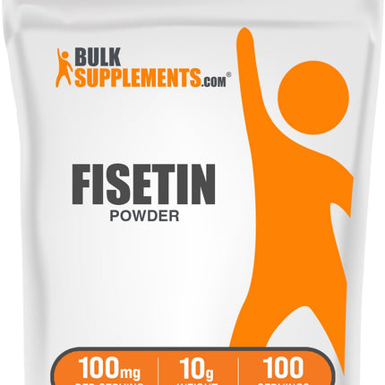 BulkSupplements.com Fisetin Powder - Nutritional Supplement, Fisetin 100mg, Antioxidants Source - Pure & Gluten Free, 100mg per Serving, 10g (0.35 oz) (Pack of 1)