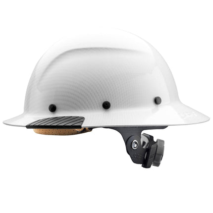 LIFT SAFETY Dax Fiber Resin Full Brim Safety Helmet | 6 Point Suspension for Comfort & Impact Protection | White Carbon Gloss Pattern