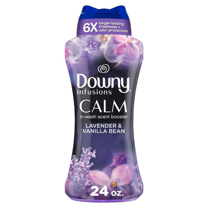 Downy Calm In Wash Laundry Scent Booster Beads, Soothing Lavender And Vanilla Bean Scent, 24.0 OZ, Laundry Scent Beads, Long Lasting Freshness