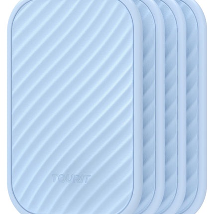 TOURIT Slim Ice Packs for Lunch Boxes and Coolers, 4 Pack Reusable Lunch Box Ice Packs, Long Lasting BPA-Free Non-Toxic Freezer Packs for Lunch Bags, Travel, Picnic or Camping, Baby Blue