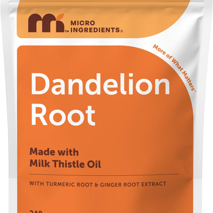 Micro Ingredients Dandelion Root Extract (Taraxacum officinale) 1,000mg Per Serving, 240 Softgels | 3-in-1 Herbal Blend with Turmeric & Ginger Extract | Made with Milk Thistle Oil | Non-GMO