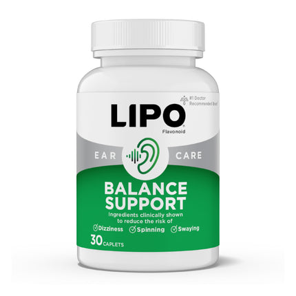 Lipo-Flavonoid for Vertigo & Dizziness Relief, Clinically Tested Formula with Ginkgo Biloba, Vitamin D, & Vitamin B Complex, Inner Ear Health & Balance Support, 30-Count (Pack of 1)