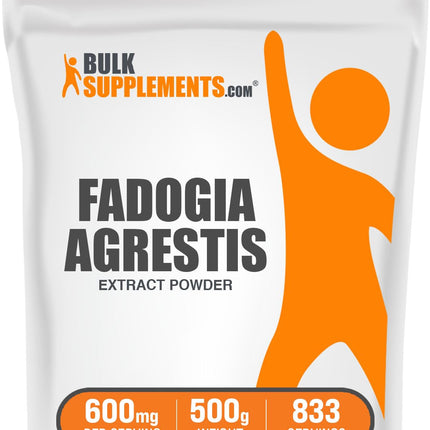 BulkSupplements.com Fadogia Agrestis Extract Powder - Fadogia Agrestis Supplement, Fadogia Agrestis 600mg - for Energy Boost, Gluten Free, 600mg per Serving, 500g (1.1 lbs) (Pack of 1)