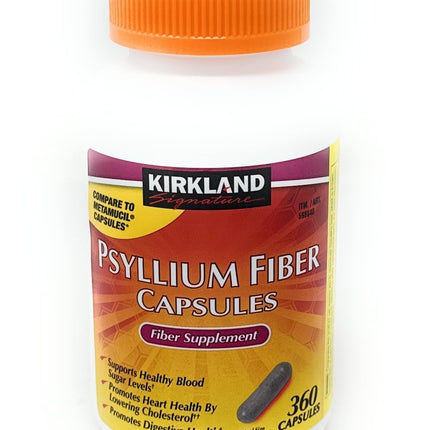 Fiber Capsules Kirkland Therapy for Regularity/Fiber Supplement, 360 capsules - Compare to the Active Ingredient in Metamucil Capsules