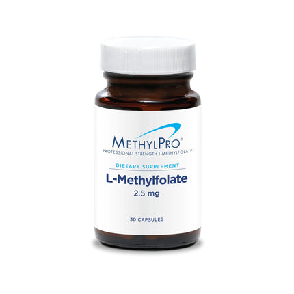 MethylPro L-Methylfolate 2.5 mg - Supports a Healthy Mindset - Active Folate for Methylation Support & Biochemical Reactions - Highly Bioavailable - Flexible Dosing - 30 Servings - 30 Capsules