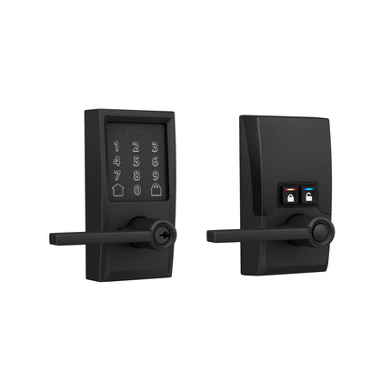 Schlage Encode Smart Wi-Fi Lock with Lever Handle, Touchscreen Keypad, Keyless Entry Door Lock, App Control, Alexa, Google Home and Airbnb Compatible, Matte Black, FE789WB CEN 622 LAT