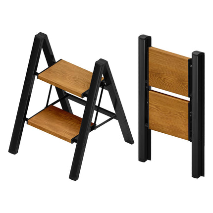 Taranta 2-Step Aluminum Ladder,Lightweight Folding Step Stool with Extra-Wide Anti-Slip Steps,330 lbs Capacity,Compact Space-Saving Design for Home,Kitchen and