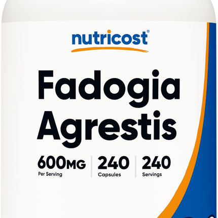 Nutricost Fadogia Agrestis (240 Capsules | 600 mg Per Serving) - Potent 10:1 Extract, Gluten Free, GMO Free Supplement