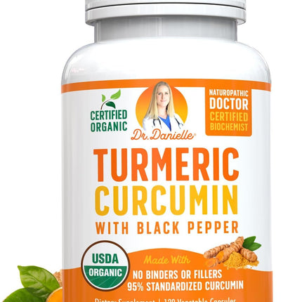 Organic Turmeric Curcumin with Black Pepper Extract 2000mg - High Absorption Ultra Potent Supplement - 95% Curcuminoids - Vegan, Non GMO - 120 Capsules