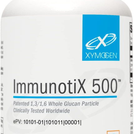 XYMOGEN ImmunotiX 500-500 mg of Wellmune Beta-Glucan for Daily Immune Support - Vegetarian, Non-GMO & Gluten-Free - 60 Capsules