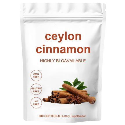ZEYARUIBO Ceylon Cinnamon Capsule-Highly Bioavailable Herbal Supplement Made with True Ceylon Cinnamon – Non-GMO, Gluten Free – Gentle Daily Support-300 Capsule