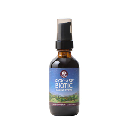 WishGarden Herbs Kick-Ass Biotic, Echinacea Goldenseal Propolis & Usnea Liquid Tincture, Immune & Lymphatic Support, Gluten-Free, 2oz