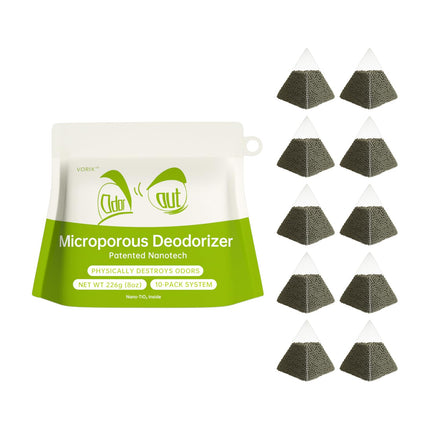 ORIX Refrigerator Deodorizer 10 Pack — Activated Charcoal Odor Absorber