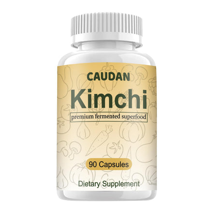 CAUDAN Kimchi Capsules, Kimchi Supplement, Probiotics & Enzymes Supports Gut & Digestive Health, Taste Well, Fermented Superfood for Antioxidant Support, 90 Vegan Capsules