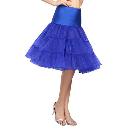 Kumeng Women's 50s Vintage Petticoat Half Slip Tutu Underskirt 25.59" Crinoline Rockabilly
