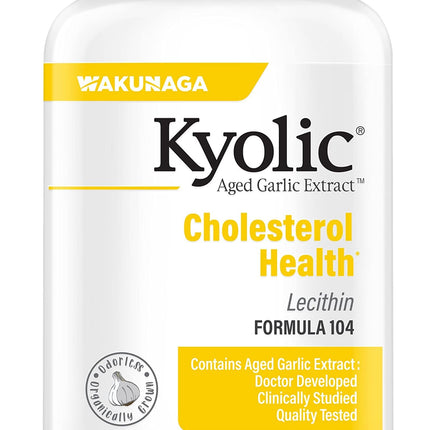 Kyolic Aged Garlic Extract Formula 104, Cholesterol Health*, 200 Capsules
